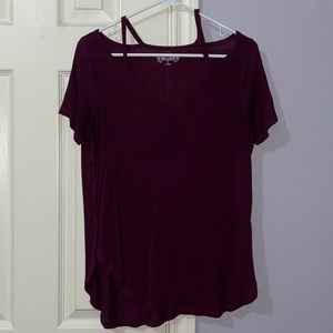 my T-shirt size medium color purple
